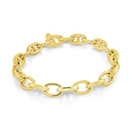 Load image into Gallery viewer, Gold Stainless Steel Marine Bracelet 
Length: 8.5"