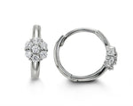 Load image into Gallery viewer, Kid's 14K White Gold Flower Huggie Earrings
Collection: Baby
