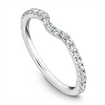 Load image into Gallery viewer, Lady's White Gold Curved Prong Set Diamonds Band
Diamond Shape: Round