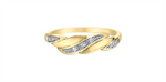Load image into Gallery viewer, Lady&#39;s 10K Yellow Gold Twist Diamond Ring 
Total Diamonds: 0.05 cttw
