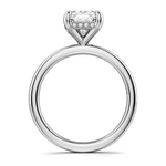Load image into Gallery viewer, White Gold Hidden Halo Diamond Engagement Ring Semi-Mount
Fits Centre