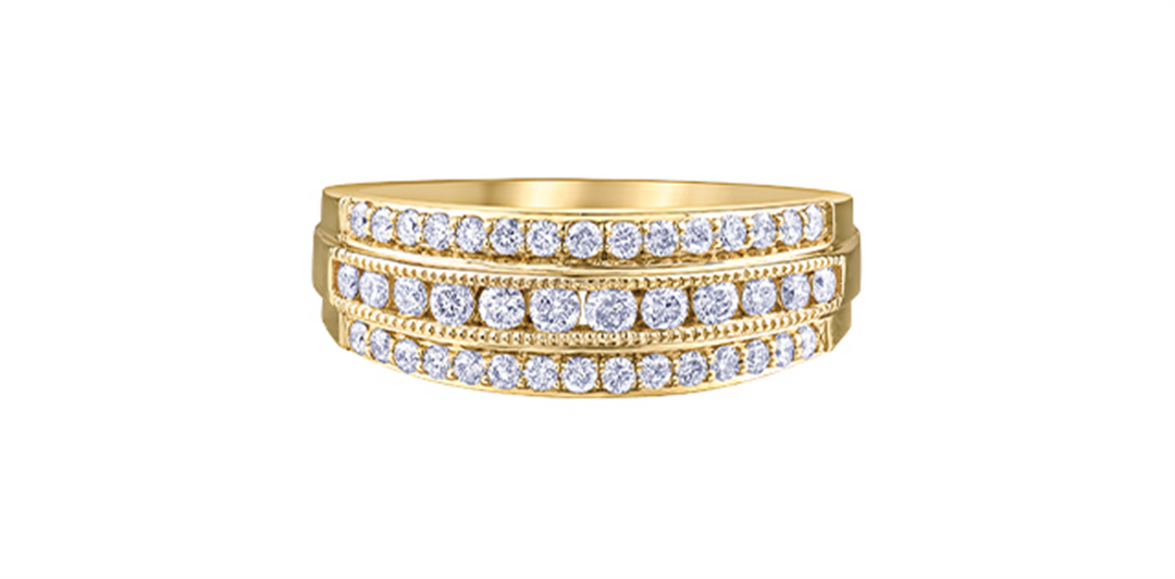 Lady's 10K Yellow Gold Vintage Diamonds Band
Diamond Shape: Round
To