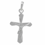 Load image into Gallery viewer, Sterling Silver Polished Crucifix Religious Pendant 
Length: 22.5mm
