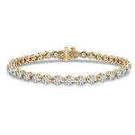 Load image into Gallery viewer, 10K Yellow Gold Lab Diamonds Tennis Bracelet 
Total Diamonds: 9.5 ctt