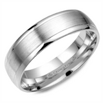 Load image into Gallery viewer, Men&#39;s Gold Stepped Down Edges Band with Satin Finish
