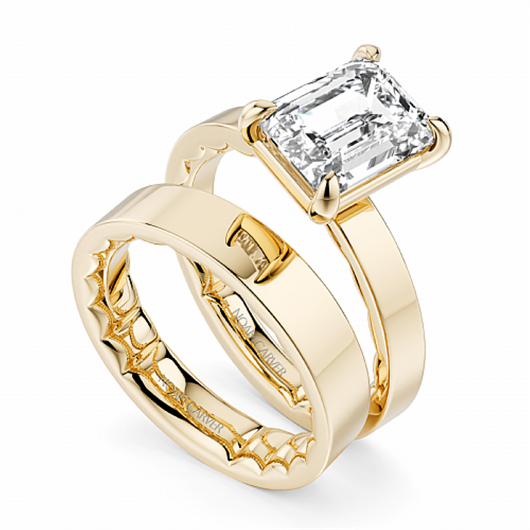 14K Yellow Gold Solitaire Diamond Engagement Ring Semi-Mount
Fits Cen