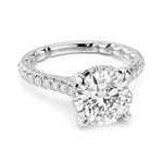 Load image into Gallery viewer, White Gold Hidden Halo Diamond Engagement Ring Semi-Mount
Fits Centre