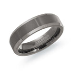 Load image into Gallery viewer, Grey Tungsten Multi Finish Bevel Band Band 
Width: 6mm
