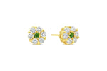 Load image into Gallery viewer, Kid&#39;s 14K Yellow Gold Flower Stud Earrings
Collection: Cluster
