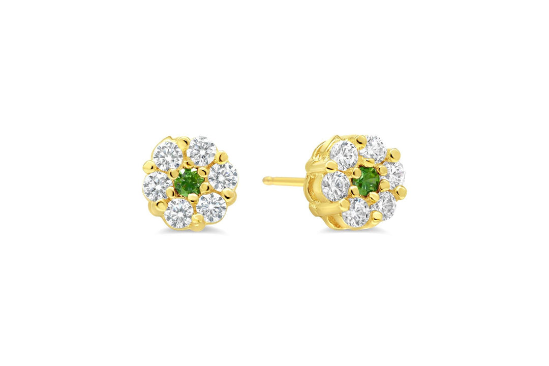 Kid's 14K Yellow Gold Flower Stud Earrings
Collection: Cluster