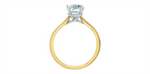 Load image into Gallery viewer, 14K Yellow &amp; White Gold Hidden Halo Round Lab Diamond Engagement Ring
