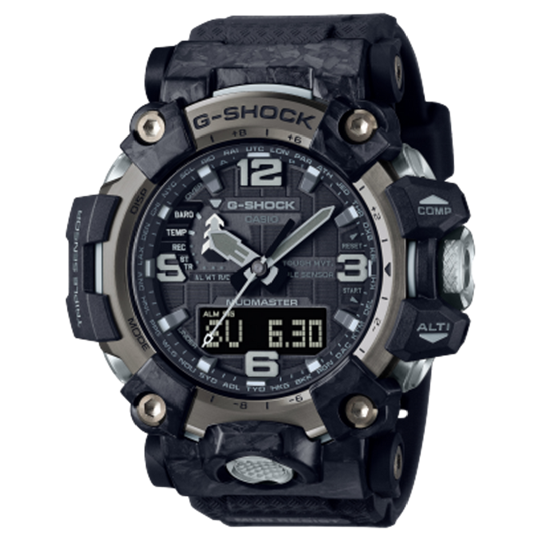 GSHOCK Men's Resin/Stainless Steel Solar Sport Watch with Black Dial