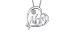 Load image into Gallery viewer, White Sterling Silver Heart Polished Pendant Necklace

PENDANT
Ston