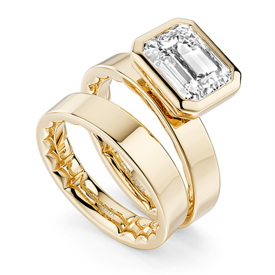 Yellow Gold Solitaire Diamond Engagement Ring Semi-Mount
Fits Centre:
