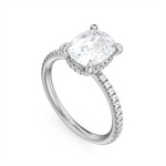 Load image into Gallery viewer, White Gold Side Stones Diamond Engagement Ring Semi-Mount
Fits Centre