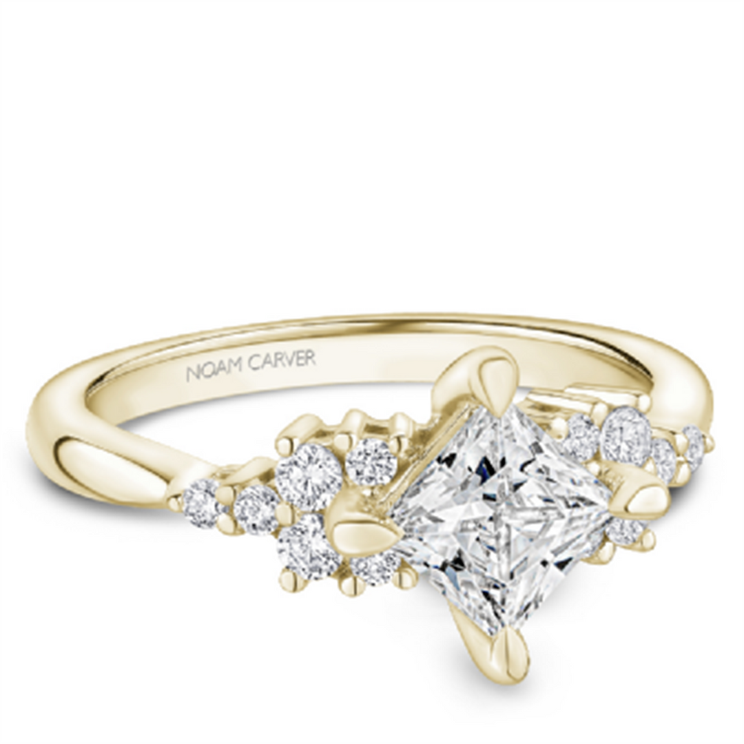 Yellow Gold Modern Diamond Semi-Mount