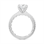 Load image into Gallery viewer, White Gold Side Stones Diamond Engagement Ring Semi-Mount
Fits Centre