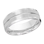 Load image into Gallery viewer, Men&#39;s 10K White Gold Bevel Band with Satin Finish
