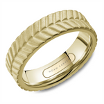 Load image into Gallery viewer, Men's Yellow Gold Carved Band with Sandblast Finish 
Top Width: 6.5 m