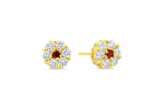 Load image into Gallery viewer, Kid&#39;s 14K Yellow Gold Flower Stud Earrings
Collection: Cluster
