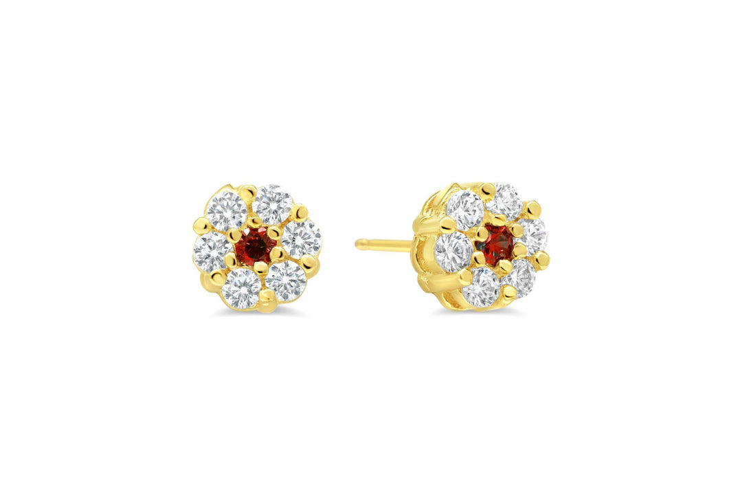 Kid's 14K Yellow Gold Flower Stud Earrings
Collection: Cluster