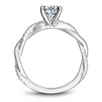 Load image into Gallery viewer, White Gold Intertwined Diamond Engagement Ring Semi-Mount
Fits Centre