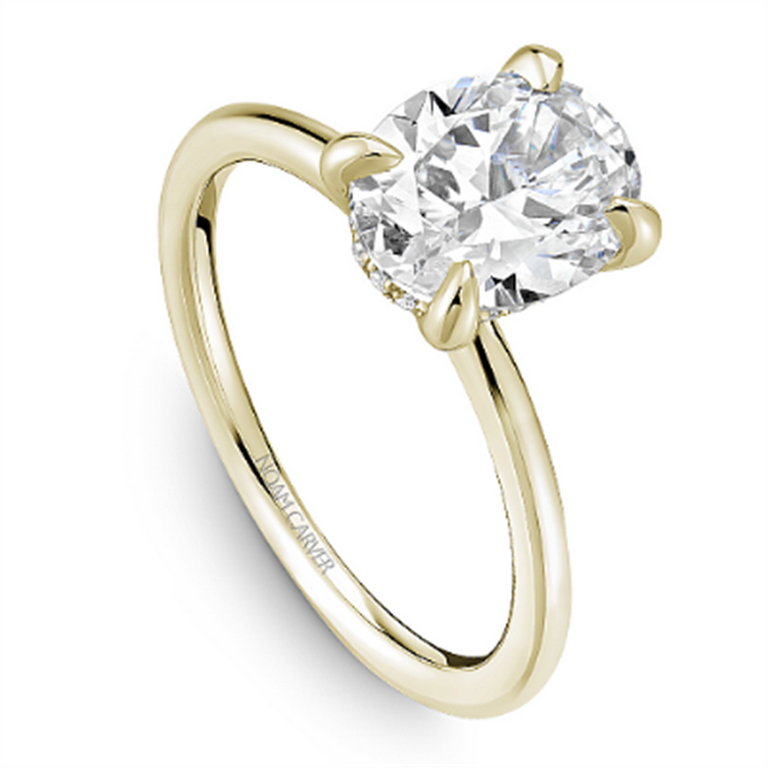 Yellow Gold Solitaire Diamond Semi-Mount