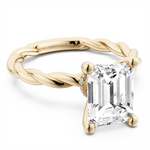 Load image into Gallery viewer, Yellow Gold Solitaire Diamond Engagement Ring Semi-Mount
Fits Centre: