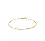 Load image into Gallery viewer, 10K Yellow Gold Paperclip Bracelet
Bracelet Width: 1.7mm
Length: 6.5
