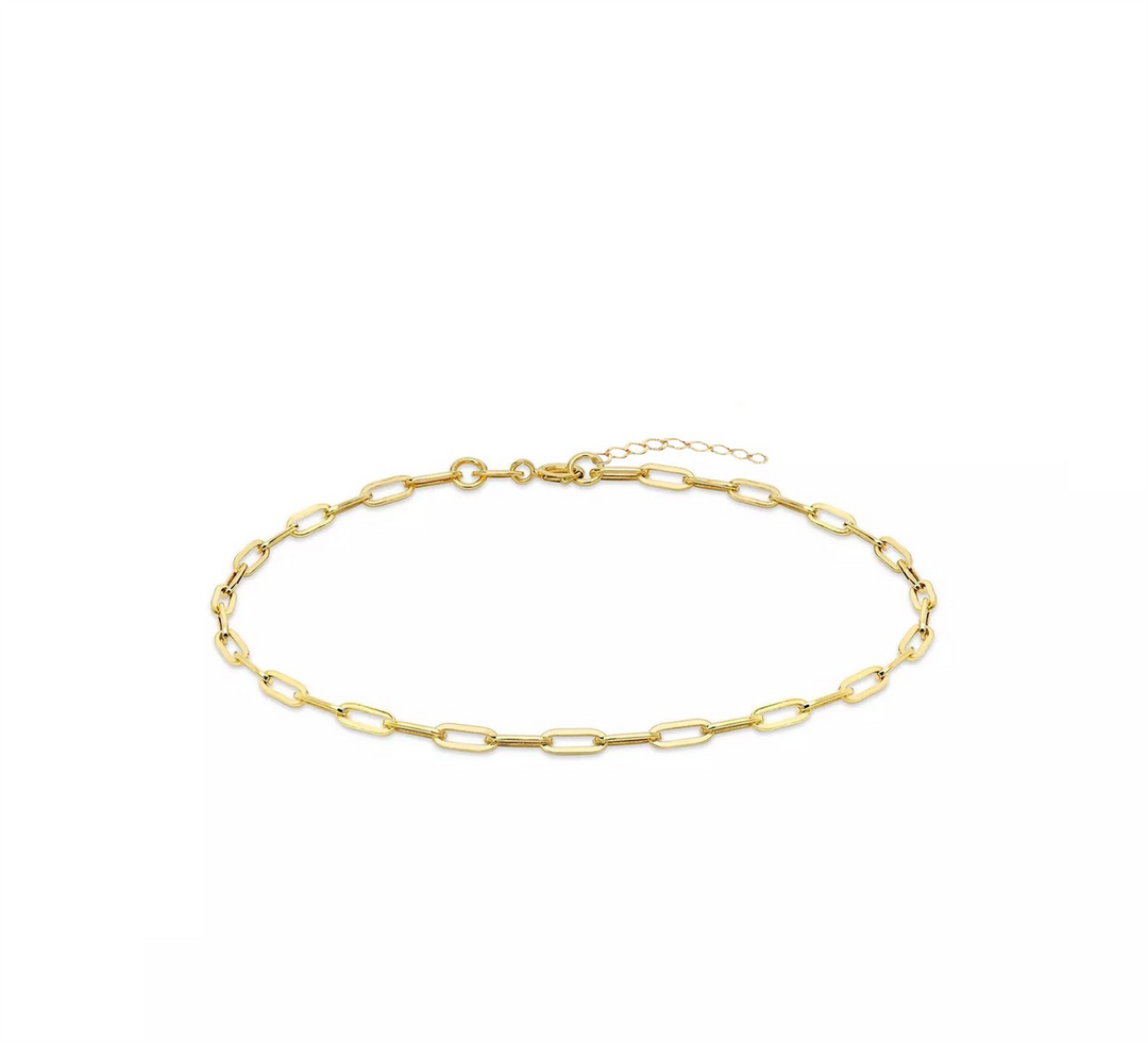 10K Yellow Gold Paperclip Bracelet
Bracelet Width: 1.7mm
Length: 6.5
