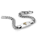 Load image into Gallery viewer, Stainless Steel Medical Alert Curb Bracelet 
Length: 8&quot; + 1&quot;
