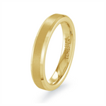 Load image into Gallery viewer, Multi Finish Gold Tungsten Bevel Band 
Width: 4mm 
Size: 9.5
