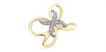Load image into Gallery viewer, Lady's 10K Yellow &amp; White Gold Free Form Diamond Ring 
Total Diamonds