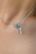 Load image into Gallery viewer, White Sterling Silver Initial &quot;I&quot; Polished Pendant Necklace

PENDANT
