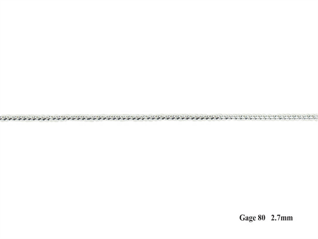 Sterling Silver Miami Cuban Chain 
Width: 2.7mm
Length: 22"