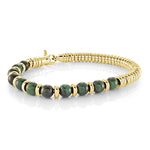 Load image into Gallery viewer, Green Tiger Eye Stainless Steel 
Length: 8.5&quot;
