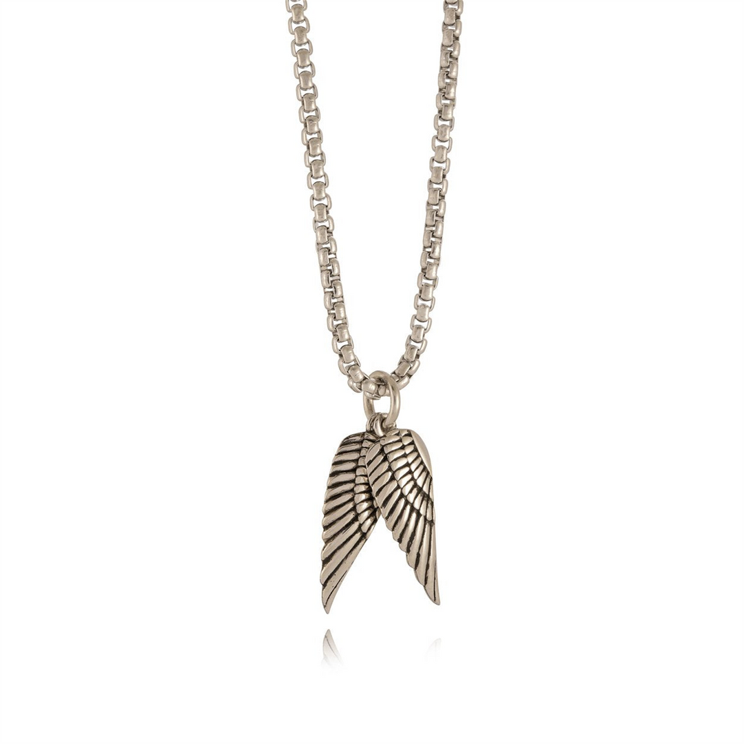 White Stainless Steel Double Angel Wings Pendant Necklace
 

PENDAN