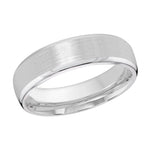 Load image into Gallery viewer, Men&#39;s 10K White Gold Bevel Band with Satin Finish
