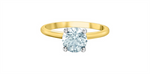 Load image into Gallery viewer, 14K Yellow &amp; White Gold Hidden Halo Round Lab Diamond Engagement Ring
