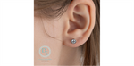 Load image into Gallery viewer, 10K White Gold Bezel Set Round Lab Diamonds Stud Earrings
Total Diamo
