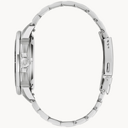 BULOVA Men's Stainless Steel Quartz Dress Watch with White Dial
Colle