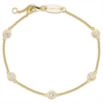 Load image into Gallery viewer, Yellow Sterling Silver Diamond by the Yard Open Link Bracelet 
Top Wi
