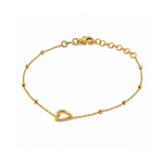 Load image into Gallery viewer, Yellow Gold Vermeil Sterling Silver Cutout Heart Open Link Bracelet