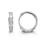 Load image into Gallery viewer, Kid&#39;s 14K White Gold Round Huggie Earrings
Collection: Baby
Dimensio
