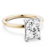 Load image into Gallery viewer, Yellow &amp; White Gold Solitaire Engagement Ring Mount
Fits Centre: 2.00