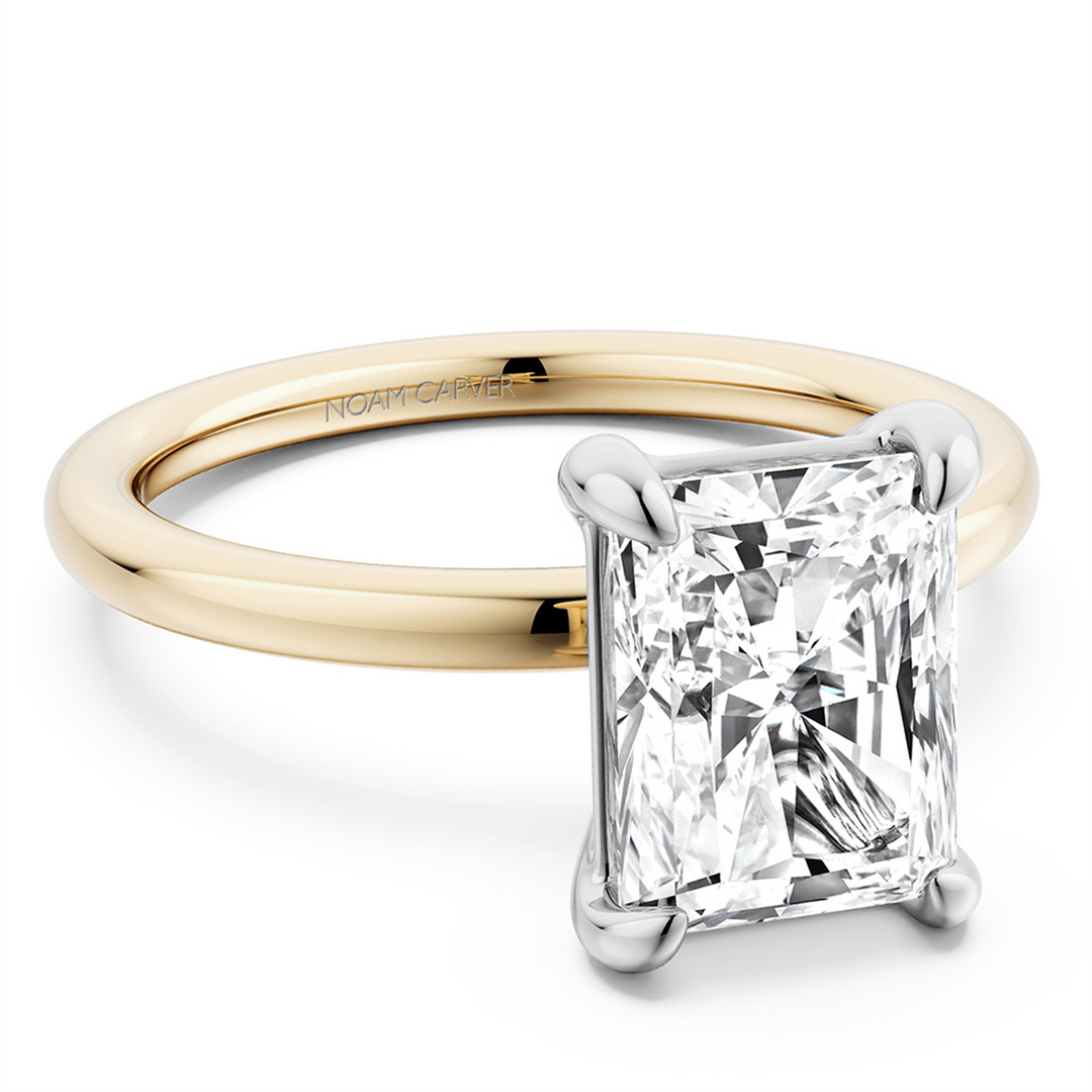Yellow & White Gold Solitaire Engagement Ring Mount
Fits Centre: 2.00