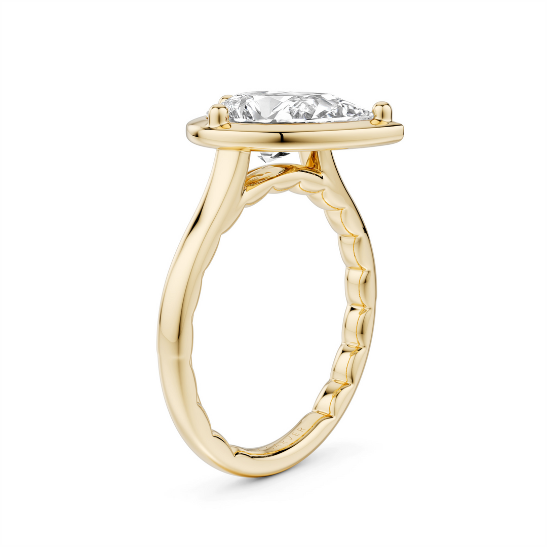 Yellow Gold Solitaire Diamond Engagement Ring Semi-Mount
Fits Centre: