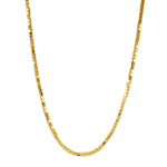 Load image into Gallery viewer, Gold Stainless Steel Cubic Bead Chain 
Length: 16&quot; + 3&quot;
Width: 3.3mm
