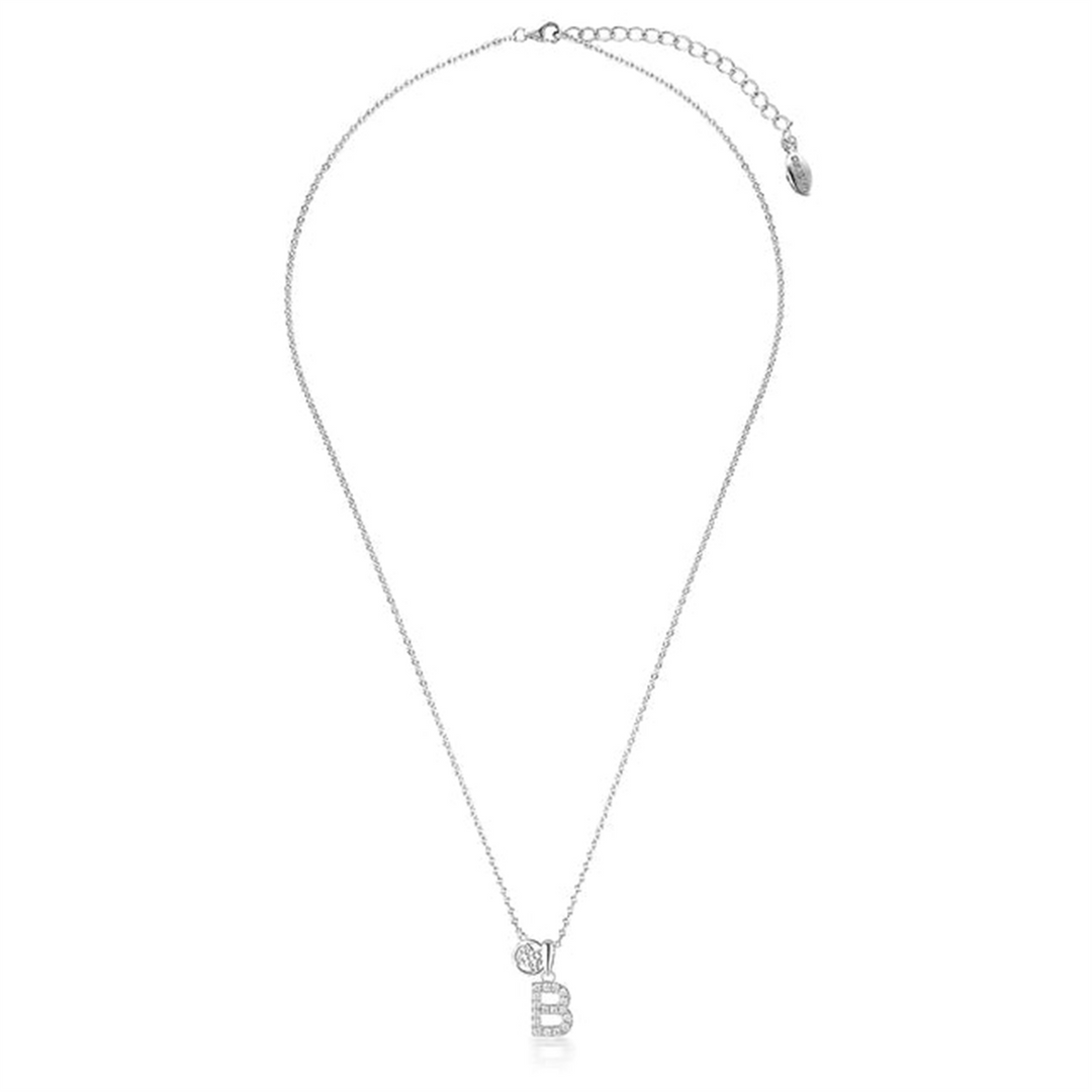 White Sterling Silver Initial "B" Polished Pendant Necklace

PENDANT