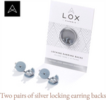Load image into Gallery viewer, Earring Backings LOX-SILVER (2 pairs)
